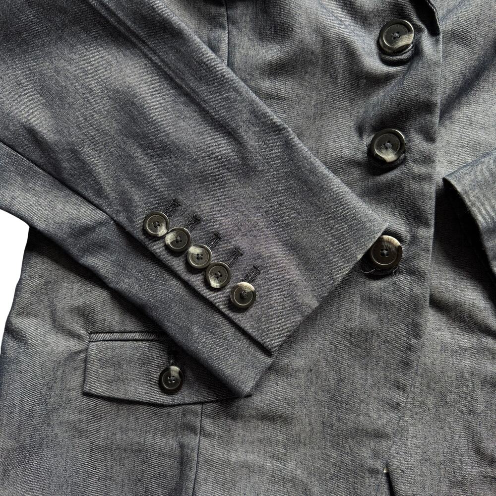 Liz Claiborne Denim Womens Blue Chambray Blazer Jacket Size 10 Career Workwear - Picture 4 of 11